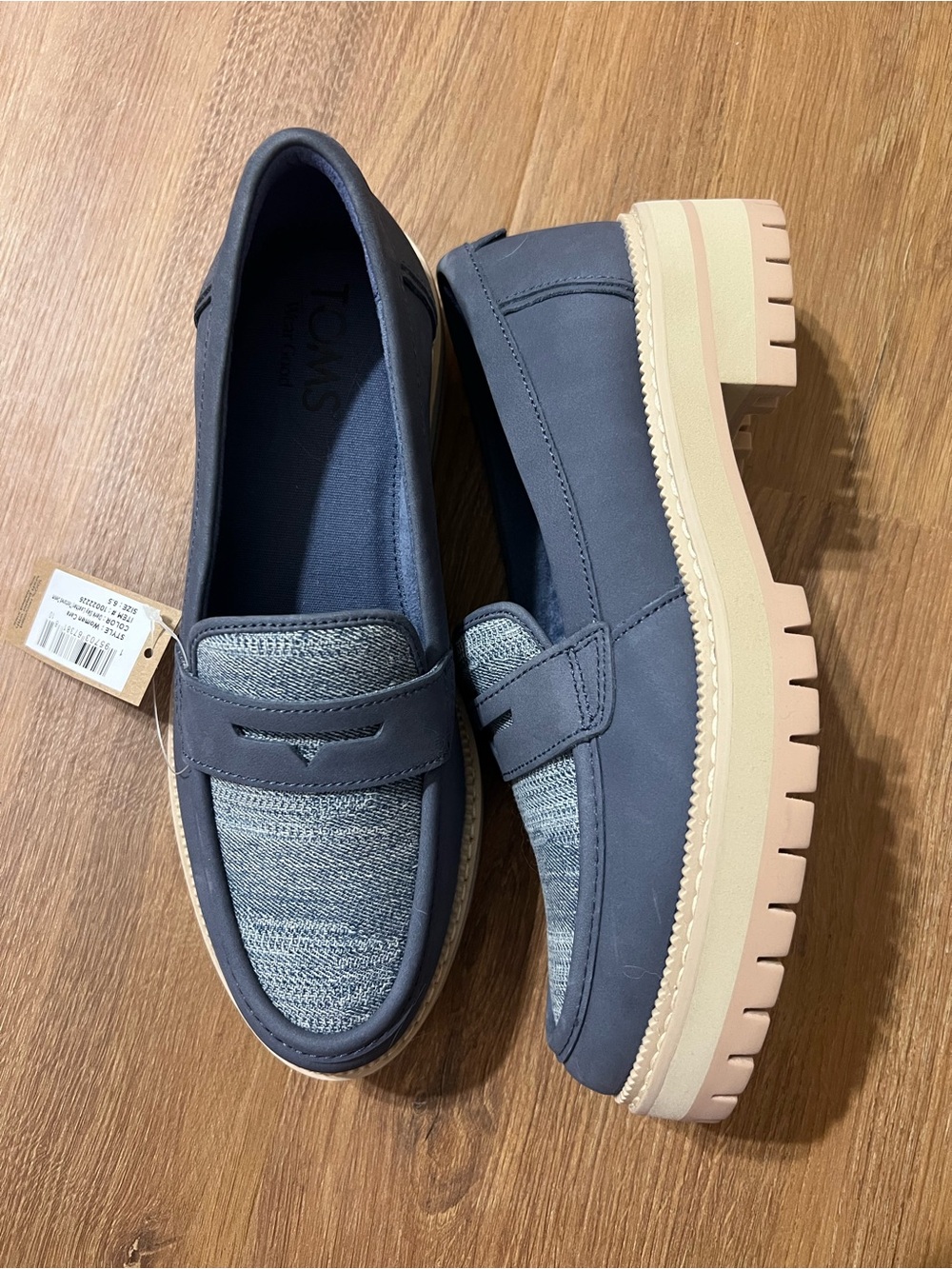 TOMS Navy Platform Loafer